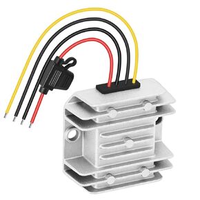 DC 24V to 12V 30A 360W Step Down Converter Regulator Waterproof Buck Power Supply Reducer RegulatorVoltage Module with Fuse (24V to 12V 30A)