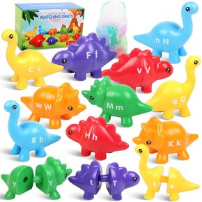 Numbers Matching Game 10 Pcs,123 Counting Dinosaur Toy Montessori Learning Toys for 12 Months Toddlers Kids Ages 1 2 3 4 5 Years Old, Mathematics Educational Preschool Fine Motor Skill Dinosaur Set