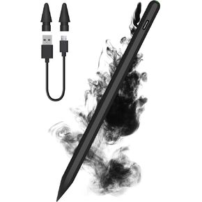 قلم شحن لاسلكي الجيل الثاني لأجهزة Apple - قلم iPad Stylus مع خاصية رفض راحة اليد متوافق مع Apple iPad 10/9/8، iPad Mini 6، iPad Air 5/4، iPad Pro 11" 3/2/1، iPad Pro 12.9" 6/ 5/4/3، أبيض