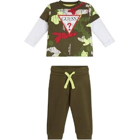 GUESS baby-boys Triangle Stream Jersey 2 Piece Set