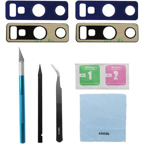 Original OEM Rear Back Camera Glass Lens Replacement for Samsung Galaxy Note 9 N960F N960U (All Carriers) with Adhesive Preinstalled Includes Repair Tools Set (2pcs Camera Glass) (Blue)
