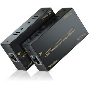 موسع HDMI، جهاز إرسال واستقبال HDMI 1080P يصل إلى 60 مترًا (196 قدمًا)، مكرر مرسل إيثرنت HDMI عبر كابل Singal RJ45 Cat5e/Cat6/Cat7 Ethernet LAN، HDMI إلى RJ45 وRJ45 إلى جهاز إرسال HDMI in Kuwait