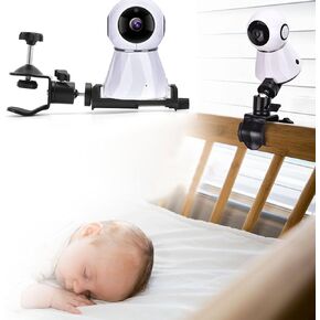 Baby Camera Monitor Mount Bracket, 360 Degrees Rotatable Adjustable Holder Flexible Camera Stand for Crib Nursery in Kuwait