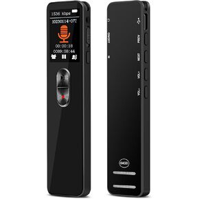 مسجل صوت رقمي، مسجل نشط 64 جيجا مع تشغيل 3072 كيلو بايت في الثانية، تقليل الضوضاء وحماية كلمة المرور للمحاضرات والاجتماعات والفصول الدراسية in Kuwait