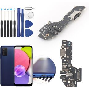 Dock Connector for Samsung Galaxy A03s USB Charging Port Flex Cable Replacement for A037U Type C Charger Dock Board Connector with Tools(Only for A037U)