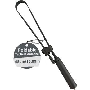 BAOFENG UV5R Folding Tactical Antenna for GMRS Two Way Radio 48cm/18.8inch Dual Band VHF UHF SMA-Female Long Range Portable Compatible with BF-F8HP UV-S9Plus