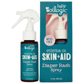 Oilogic Diaper Rash Spray for Baby, 1.7oz - Gentle Baby Skin Care Product with Essential Oils Soothes & Moisturizes Skin - Hygienic Cream Alternative for Mess-Free Application Between Diaper Changes