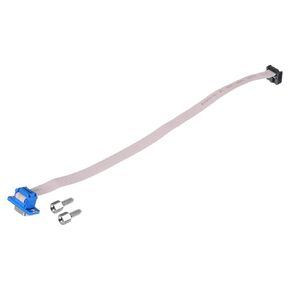 MECCANIXITY 10Pin Flat Ribbon Cable Grey DB9 Female to FC-10P 2.54mm Pitch 30cm Length DB Serial Port Cable for Computer, LED Display, DVD with 2 Screws