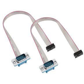 PNGKNYOCN DB9 to 10-Pin IDC Serial Cable,RS232 Serial Male to 10 Pin Motherboard Header Flat Ribbon Cable（0.3m）