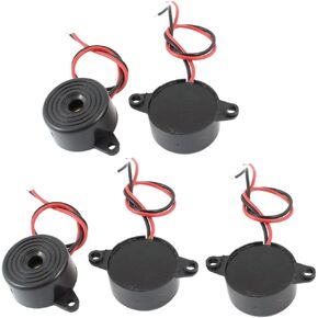 5PCS DC 3-24V 85dB Active Piezo Buzzer Electronic Buzzerphone Beep Tone Speaker Alarm Continous Sound 23 x 12mm