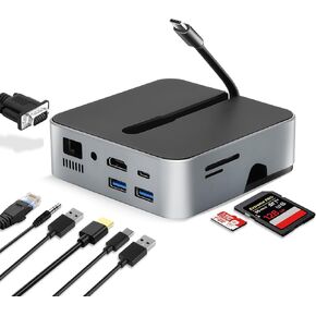 Docking Station for Laptop,9 in 1 USB C Hub Multiport Adapter with HDMI/RJ45/VGA/2 USB-A 3.0/100W PD/SD/TF/3.5mm Audio Ports,Laptop Docking Station Hub Compatible for HP,Dell,Surface,etc in Kuwait