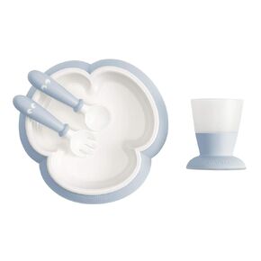 BabyBjörn Baby Feeding Set, 4 pcs, Powder blue