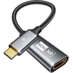 USB C to HDMI 2.1 Adapter (8K@60Hz,4K@144Hz), Tpye C to HDMI Converter Compatible with Thunderbolt 3/4, USB 3.1/4 for iPhone 15 Series, MacBook Pro/Air, Tablets, Laptops, Galaxy S24