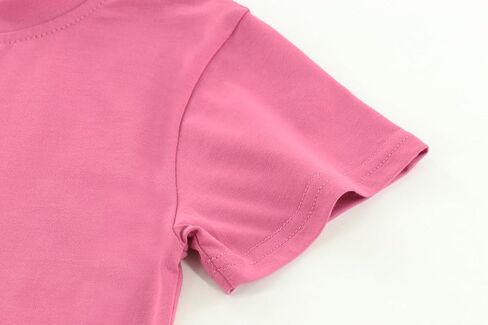 Toddler Baby Boys Girls Summer Clothes Set - Cotton Solid Plain Short Sleeve T-Shirt Tops + Shorts Cute Outfits Set in Saudi Arabia