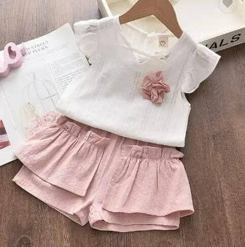 Summer Sunshine Duo قطعتان من قمصان الأطفال والفتيات + شورت in Kuwait