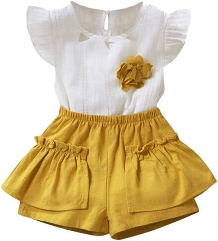 Summer Sunshine Duo 2pc Tots & Girls Tops + Shorts in Saudi Arabia