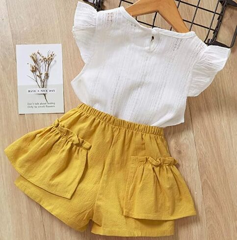 Summer Sunshine Duo 2pc Tots & Girls Tops + Shorts in Saudi Arabia