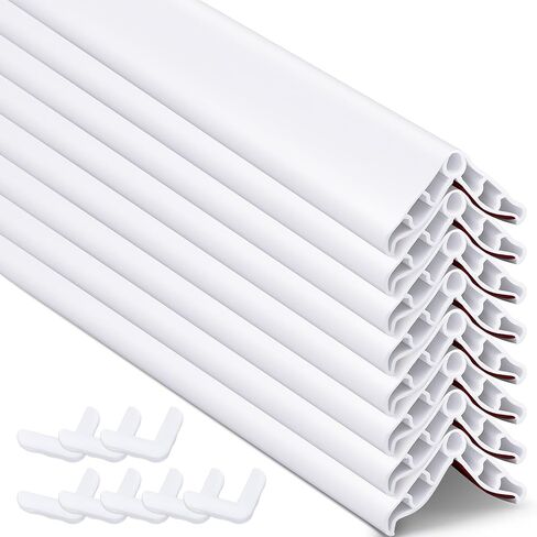 8 Pcs Wall Corner Guard Edge Protector with Adhesive Backing 1 x 1 x 39.37 Inch Wall Corner Bumpers Baby Proofing Corner Guard for Wall Garage Cabinet Fireplace Furniture Cribs in Saudi Arabia