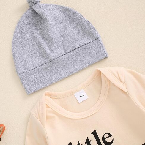 Ayalinggo Little Brother Newborn Baby Boy Outfit Lil Bro Long Sleeve Romper Tshirt Pants Hat Infant Coming Home Clothes in Saudi Arabia