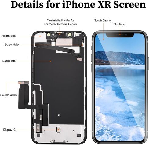for iPhone Xs Screen Replacement LCD FHD Display 3D Touch Digitizer Frame 5.8 inch Full Assembly with Repair Tool Kit Waterproof Adhesive for Model A1920, A2097, A2098, A2099, A2100 in Saudi Arabia