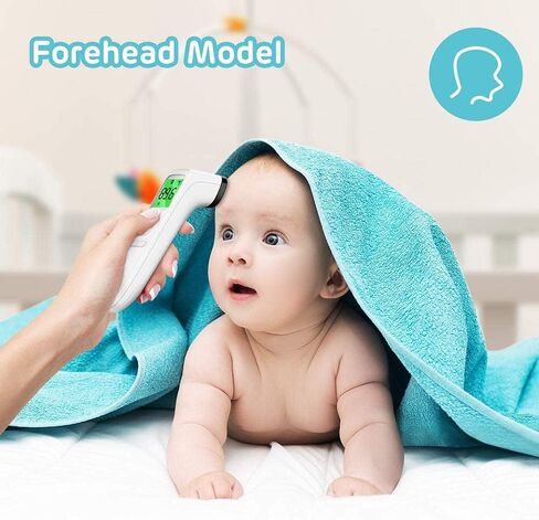 Thermometer for Adults, No-Touch Baby Thermometer, Infrared Digital Thermometer for Kids, Accurate Reading with Large LCD Screen, Fever Alarm in Saudi Arabia