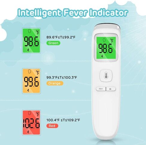 Thermometer for Adults, No-Touch Baby Thermometer, Infrared Digital Thermometer for Kids, Accurate Reading with Large LCD Screen, Fever Alarm in Saudi Arabia