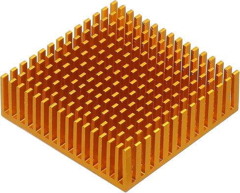 MECCANIXITY 1Pcs 50x50x15mm Heatsink Aluminum Radiator Heat Sink Cooling with Thermal Blue Sticker for Chip CPU, Power Transistor, FET, IC, Power Amplifier,Black in Kuwait