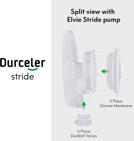 Replacement 3 Piece Silicone Membrane/Diaphragm Compatible with Elvie Stride Wearable Breast Pump, Pump Seal, Accessories Made by Durceler, Not Original Elvie Stride Pump Parts in Saudi Arabia