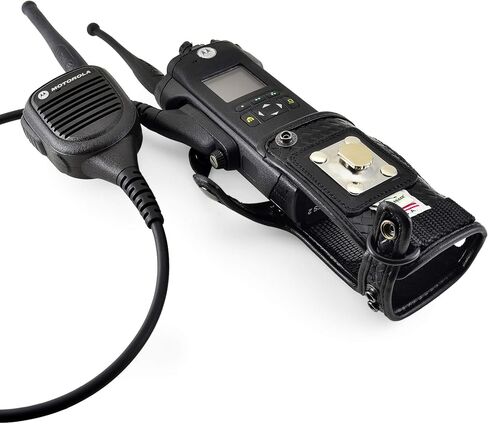 Turtleback Radio Holster for Motorola APX6000 – Durable Basket Weave Leather Radio Holster with Heavy-Duty Ratcheting 2.25" Belt Loop – All-Button Access – Fits Slim or Extended Battery in Saudi Arabia