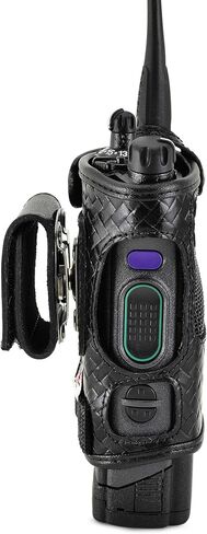 Turtleback Radio Holster for Motorola APX6000 – Durable Basket Weave Leather Radio Holster with Heavy-Duty Ratcheting 2.25" Belt Loop – All-Button Access – Fits Slim or Extended Battery in Saudi Arabia