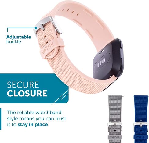 WITHit Designer Replacement Band for Fitbit Versa/Versa 2 – Secure, Adjustable, Fitbit Watch Band Replacement with Magnetic Closure, Fits Most Wrists in Saudi Arabia