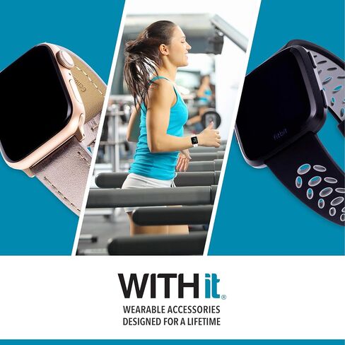 WITHit Designer Replacement Band for Fitbit Versa/Versa 2 – Secure, Adjustable, Fitbit Watch Band Replacement with Magnetic Closure, Fits Most Wrists in Saudi Arabia