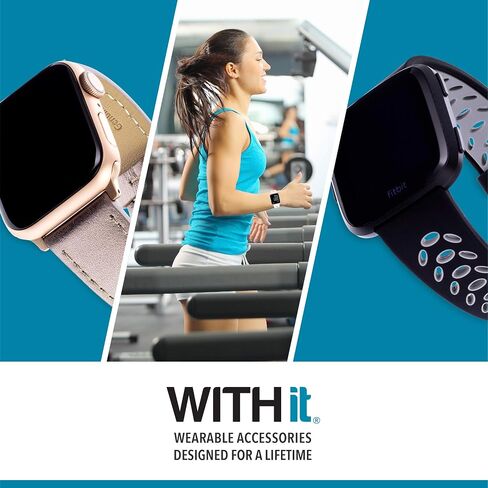 WITHit Designer Replacement Band for Fitbit Versa/Versa 2 – Secure, Adjustable, Fitbit Watch Band Replacement with Magnetic Closure, Fits Most Wrists in Saudi Arabia