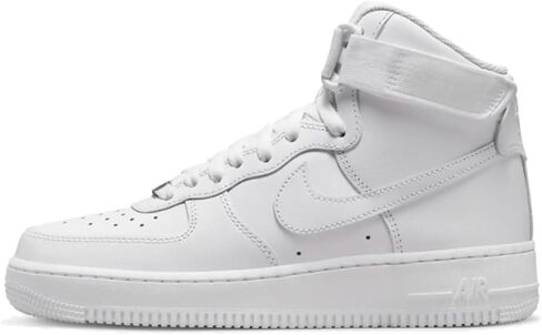 Nike Women's Air Force 1 High Triple White أبيض/أبيض-أبيض (نظام مقاسات الأحذية الأمريكية، للبالغين، للنساء، رقمي، متوسط، 10) in Saudi Arabia