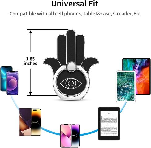 Hand Phone Grip Holder, Evil Eye Phone Ring Stand Compatible with Smartphone, Tablet, E-Reader, Etc (PHGR-BK) in Saudi Arabia