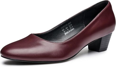 Trary Low Black Nude Blue Red Heels for Women Closed Round Toe Chunky Block 1.8 Inch Women's Heels Pumps Comfortable Dressy Work Casual PU Shoes for Wedding Office Business in Saudi Arabia
