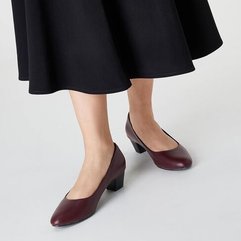 Trary Low Black Nude Blue Red Heels for Women Closed Round Toe Chunky Block 1.8 Inch Women's Heels Pumps Comfortable Dressy Work Casual PU Shoes for Wedding Office Business in Saudi Arabia