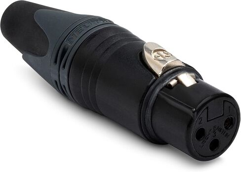 Neutrik NC3FXX-BAG 3-Pin XLRF Cable Connector, Black Metal Housing with Silver Contacts in Saudi Arabia
