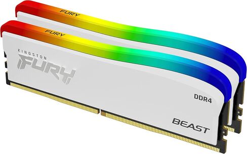 Kingston Technology Fury Beast RGB Special Edition 32GB (2x16GB) 3200MT/s CL16 DDR4 Desktop Memory Kit of 2 | Infrared Syncing | Intel XMP & AMD Ryzen Ready | RGB CTRL Software | KF432C16BWAK2/32 in Saudi Arabia