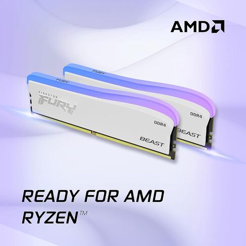 Kingston Technology Fury Beast RGB Special Edition 32GB (2x16GB) 3200MT/s CL16 DDR4 Desktop Memory Kit of 2 | Infrared Syncing | Intel XMP & AMD Ryzen Ready | RGB CTRL Software | KF432C16BWAK2/32 in Saudi Arabia