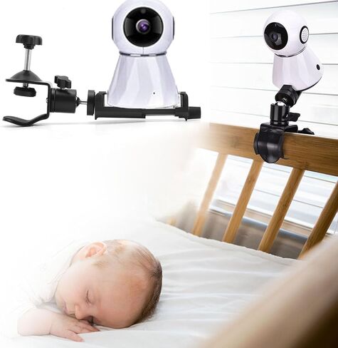 Baby Camera Monitor Mount Bracket, 360 Degrees Rotatable Adjustable Holder Flexible Camera Stand for Crib Nursery in Kuwait