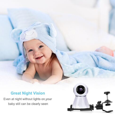 Baby Camera Monitor Mount Bracket, 360 Degrees Rotatable Adjustable Holder Flexible Camera Stand for Crib Nursery in Kuwait