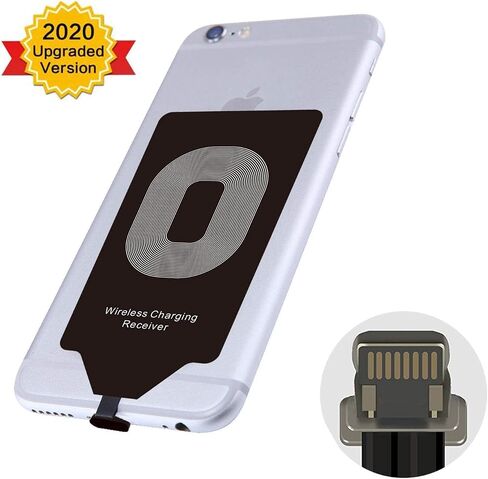 جهاز استقبال الشحن اللاسلكي Qi Charger Adpater لهاتف iPhone 7 Plus 6S 6 SE 5S 5C 5 S C- TI Chip قطعة بطاقة مستقبل الشحن اللاسلكي المتوافقة مع iPhone7 iPhone6s iPhone6 ​​6sPlus 6Plus iPhoneSE i7 i6s P in Kuwait