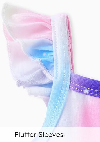 PATPAT Baby Girl Ruffle Sleeve Onesie Romper Tulle Dress Bodysuit Toddler Girl Party Birthday Princess Tutu 0-18 Months in Saudi Arabia