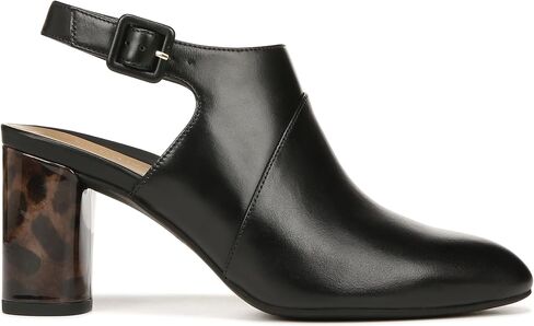 Vionic Roseville Women's Heeled Mule/Clog Dress Black Lthr Leopard - 6 Medium in Saudi Arabia
