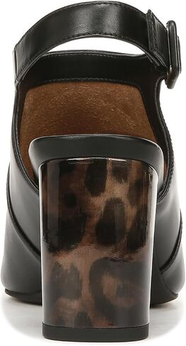 Vionic Roseville Women's Heeled Mule/Clog Dress Black Lthr Leopard - 6 Medium in Saudi Arabia