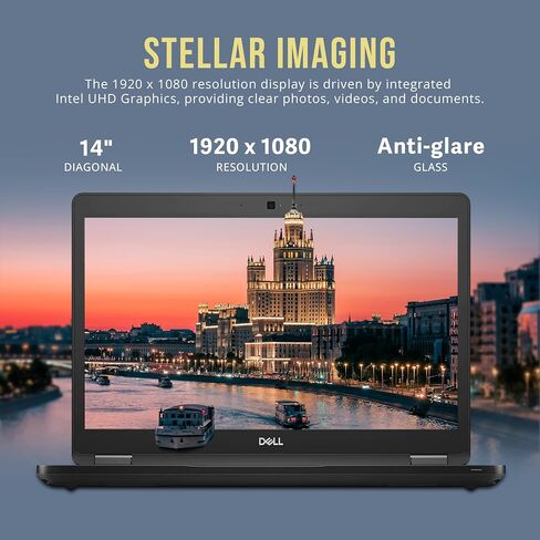 DELL Latitude 5490 14" FHD Business Laptop, Intel i5-8350U Quad Processor, 16GB RAM, 512GB PCIe SSD, ‎Intel UHD Graphics, Backlit Keyboard, HD Webcam, Windows 11 Pro, Black in Saudi Arabia