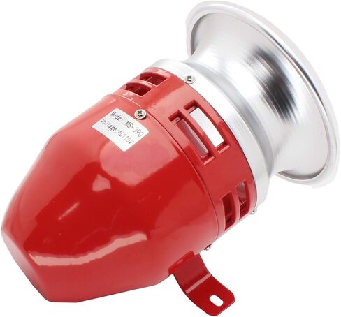 Motor Horn Siren 12 V Decibel Security (112 Decibels), MS-390 Fire Alarm Siren Air Raid Siren for Home, Residential Areas, Industries, Stores and Security Alarm System in Saudi Arabia