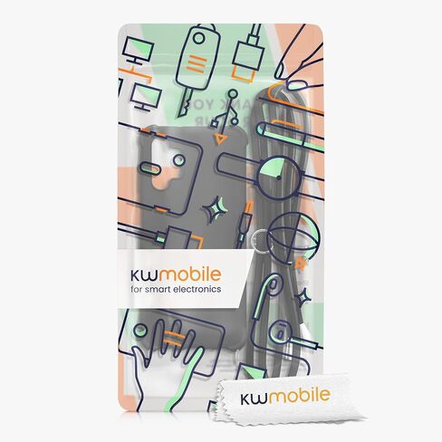 kwmobile Crossbody Case Compatible with Samsung Galaxy A13 4G Case - TPU Silicone Cover with Strap - Black in Saudi Arabia