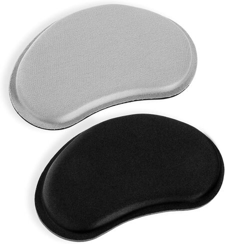 2 Pcs Ergonomic Wrist Rests, Anti-Skid Wrist Pad for Mouse, Mouse Wrist Support Pain Relief, Memory Foam Mouse Wrist Pad for Computer, Laptop, Office, Home, School(Black, Grey) in Saudi Arabia